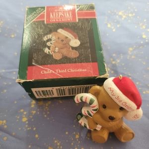 Hallmark Keepsake 1991 Teddy Bear Child's Third Christmas